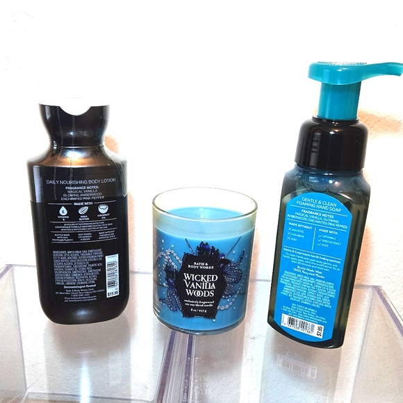 Wicked Vanilla Woods Bath & Body Works Bundle • 3 Pieces - Picture 2 of 10
